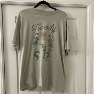 Howdy Graphic T-Shirt - beige